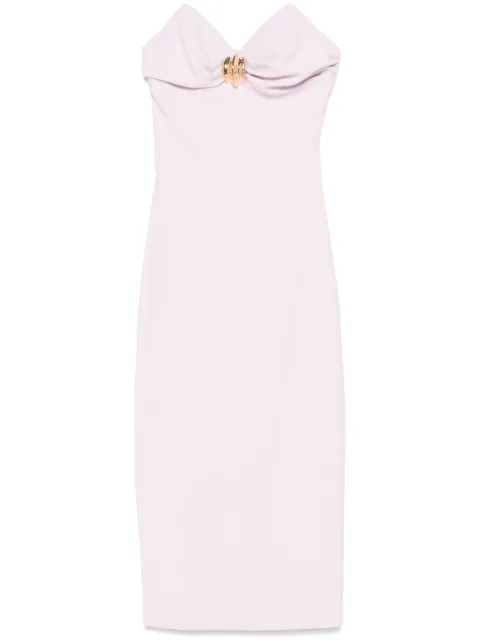 Elisabetta Franchi macro-bow crepe midi dress