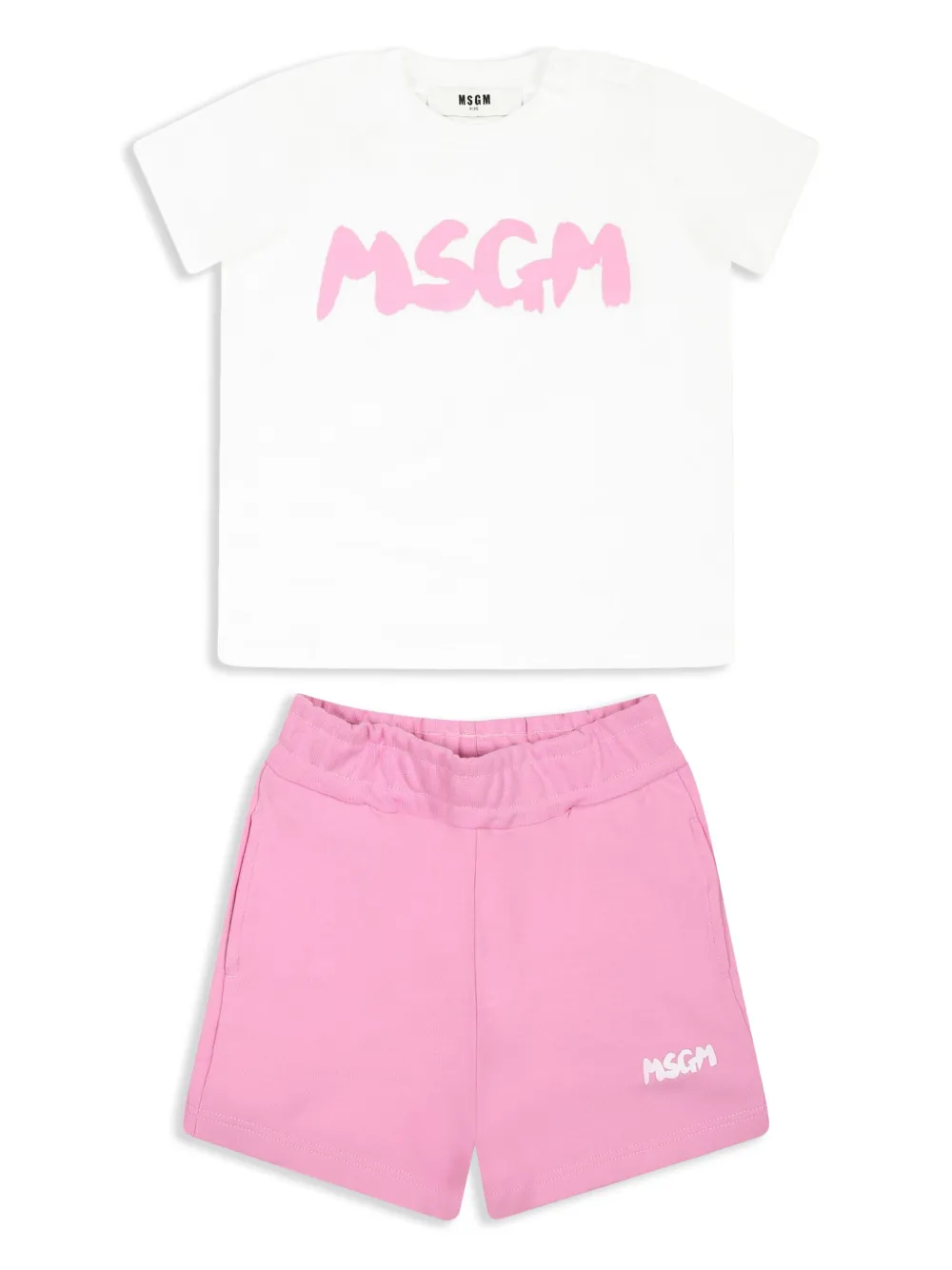 MSGM Kids logo-print shorts | Pink | Image 1