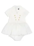 Balmain Kids double-breasted dress - White