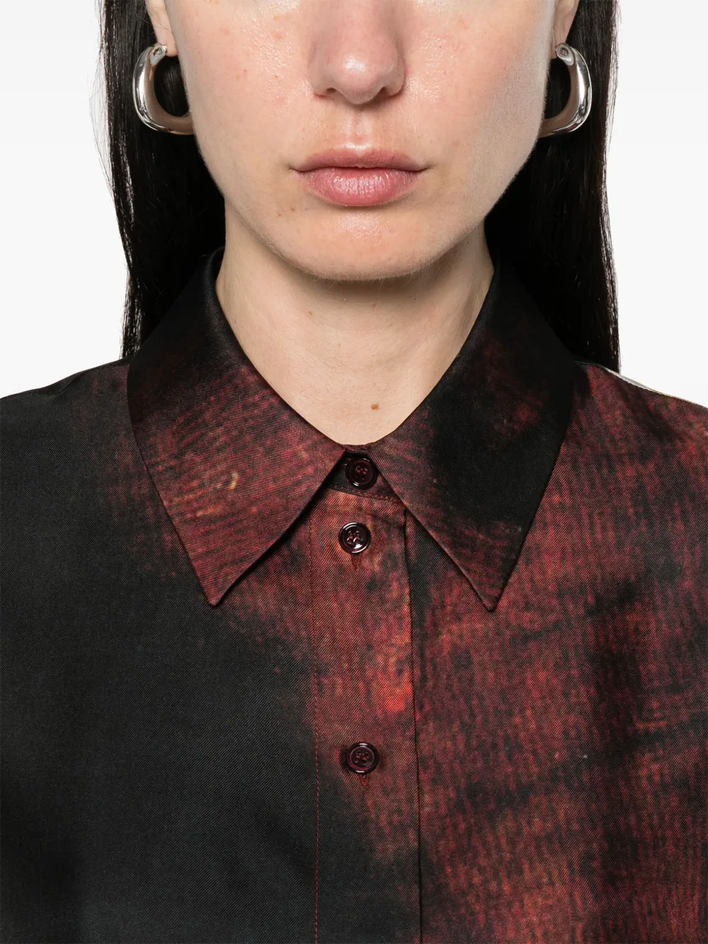 Alexander McQueen Zijden overhemd Rood