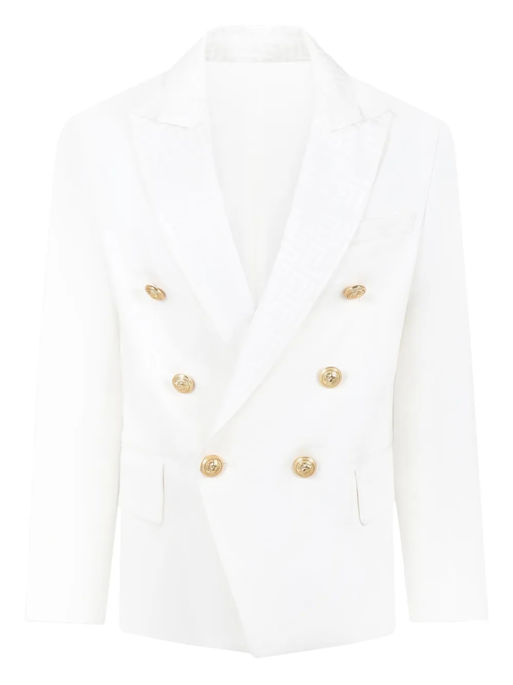 Balmain Kids Blazer met dubbele rij knopen Wit