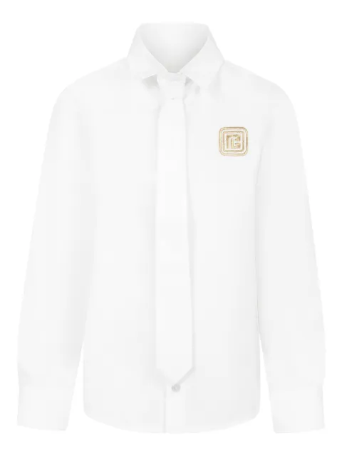 Balmain Kids Hemd mit Logo-Stickerei