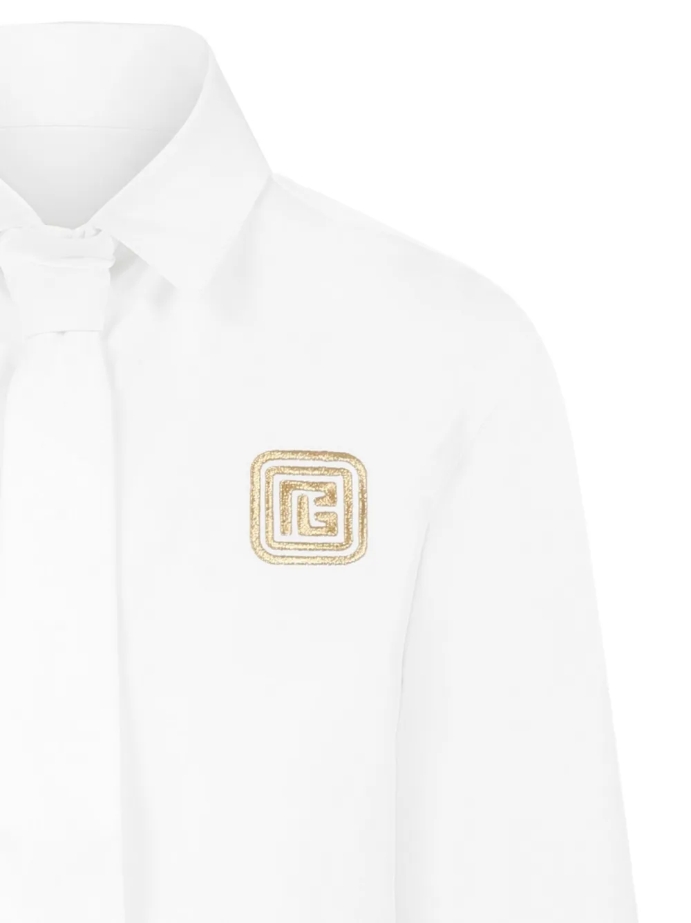 Balmain Kids Shirt met geborduurd logo Wit