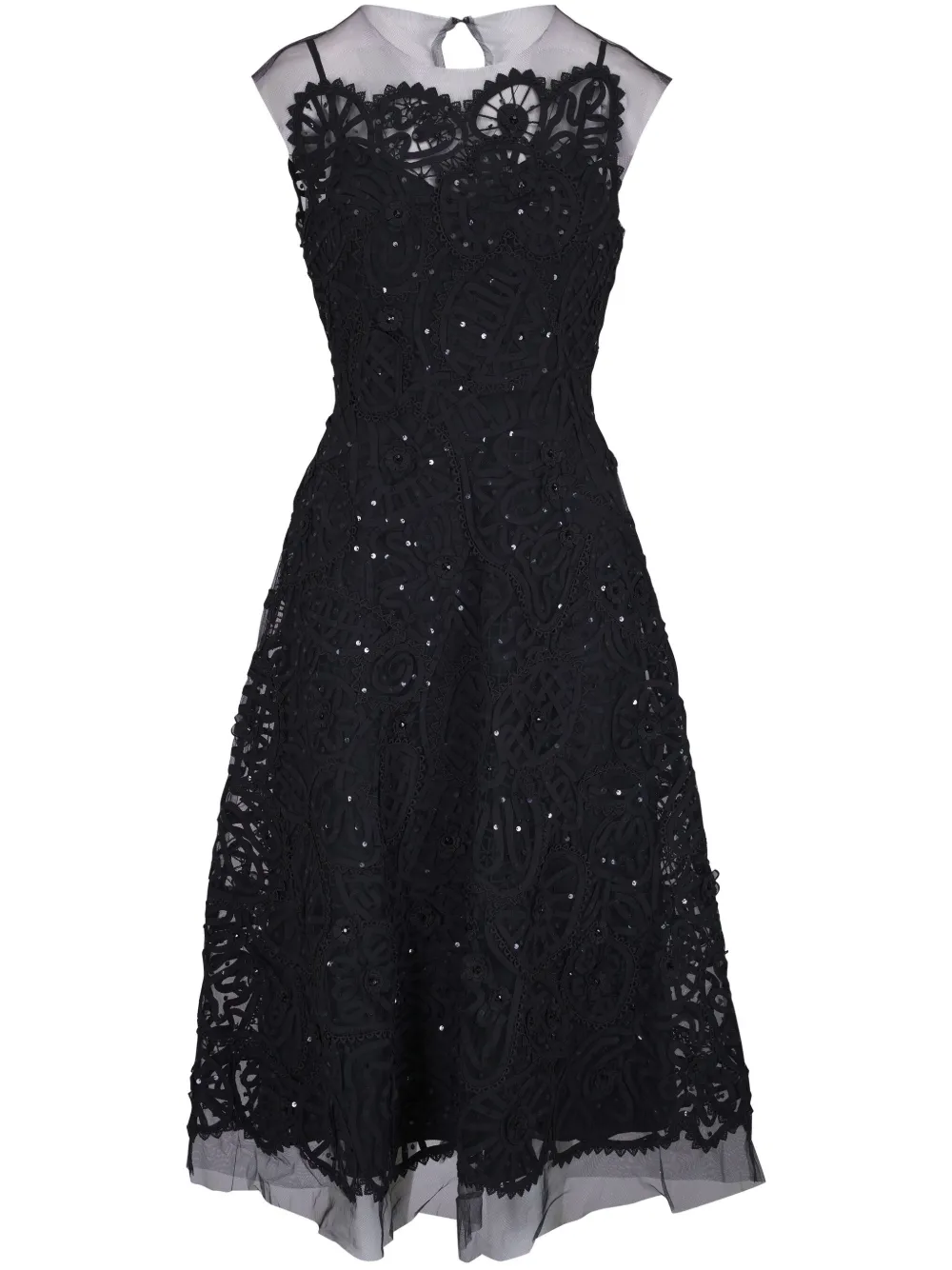 lace-panel dress