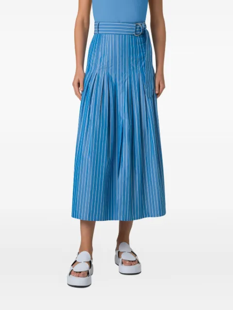Akris Punto striped pleated skirt