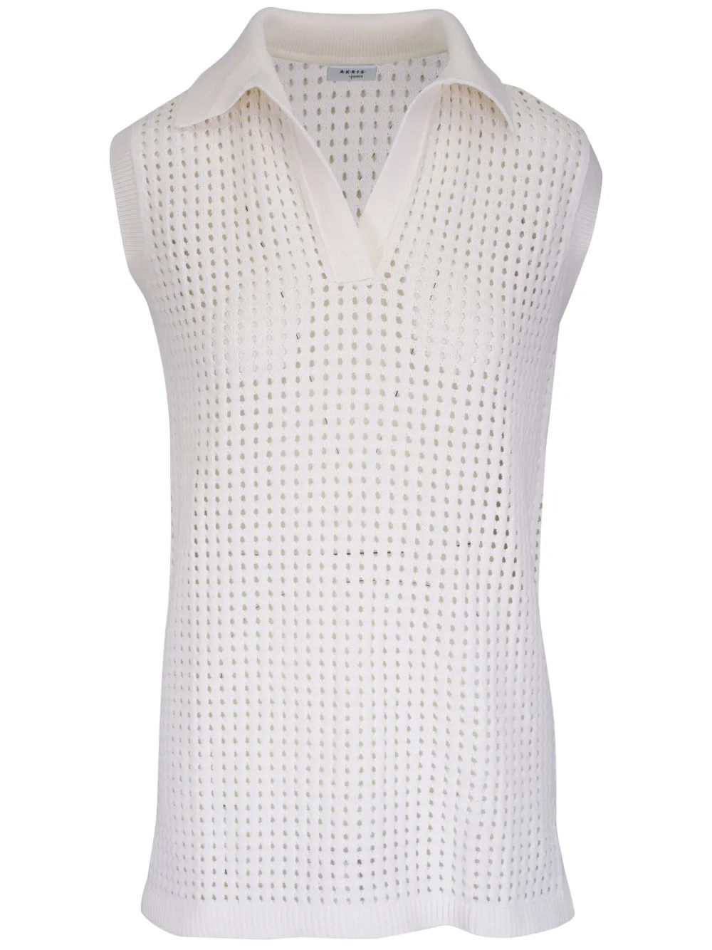 polo collar knitted top