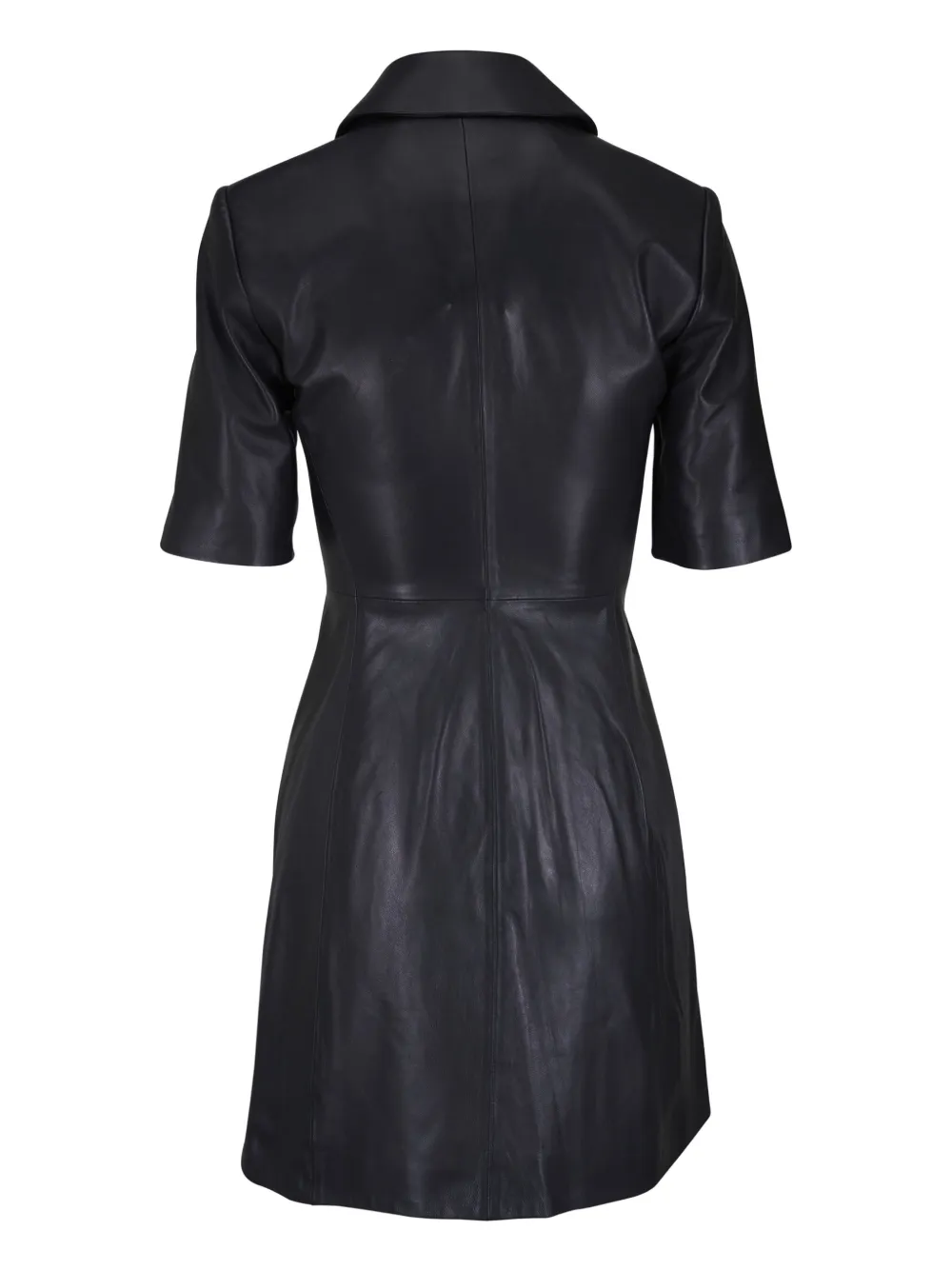 Veronica Beard Leren mini-jurk - Zwart