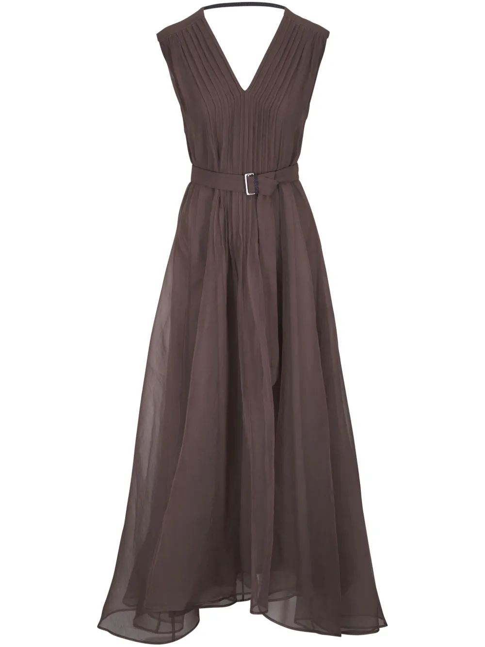 Brunello Cucinelli silk dress | Brown | Image 1