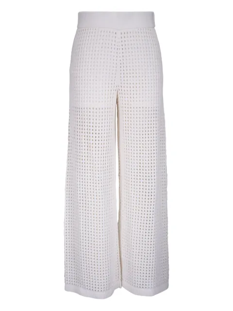 Akris Punto crochet-knit wide-leg trousers