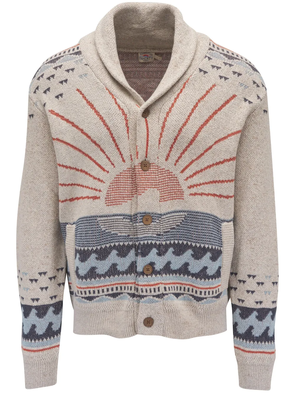 FAHERTY cotton-blend cardigan | Neutrals | Image 1