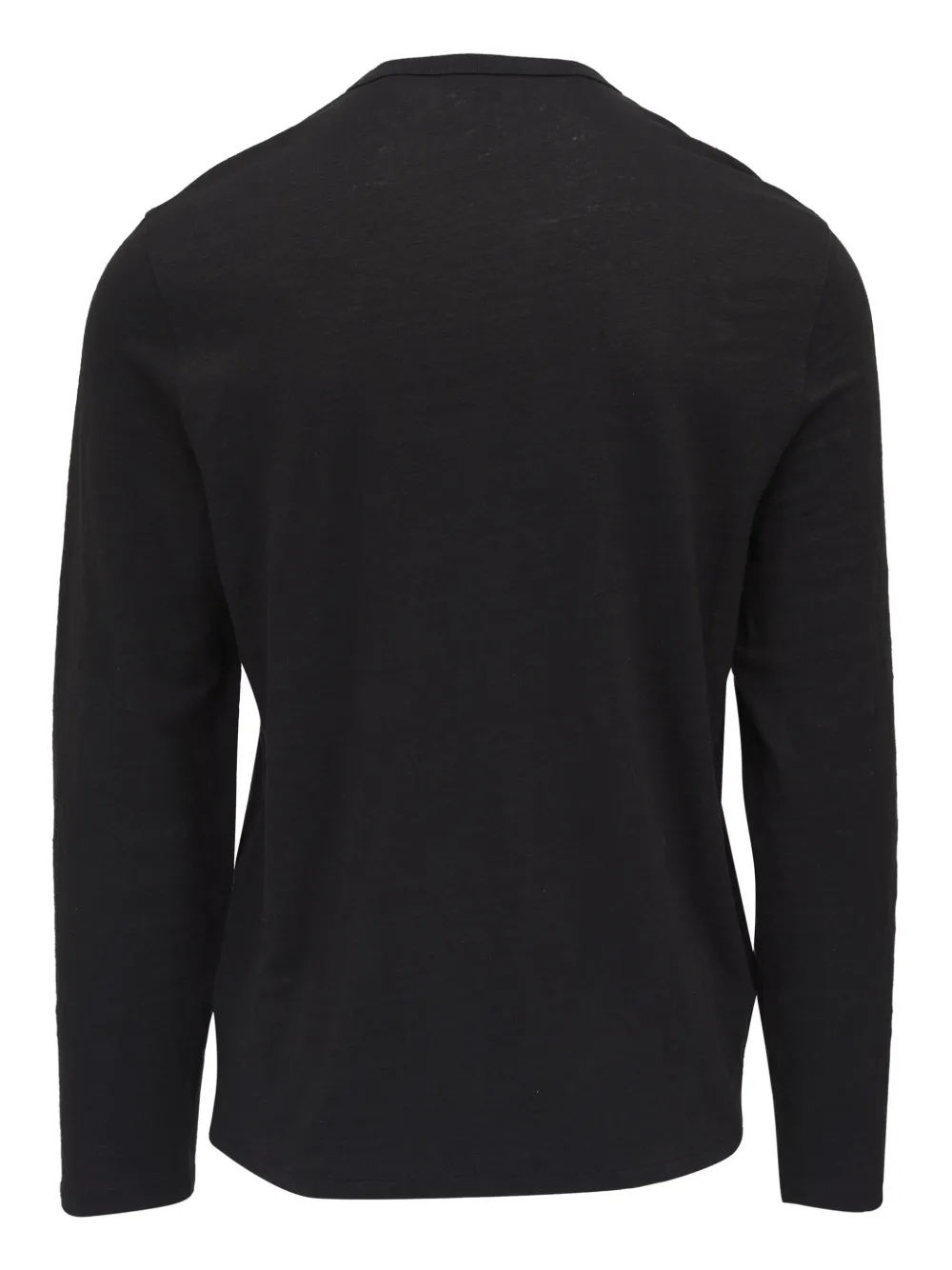 Vince T-shirt met split in de hals - Zwart