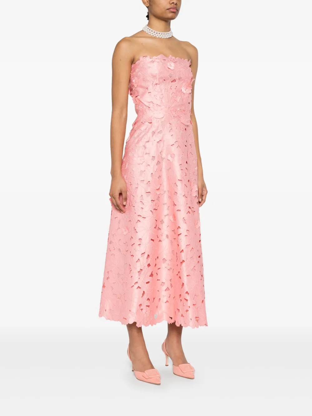 Costarellos Norina maxi-jurk Roze