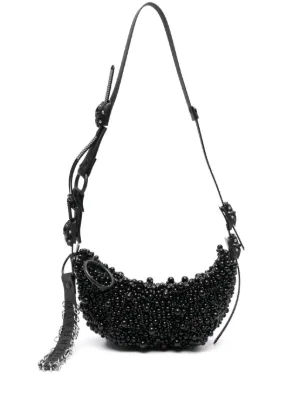 週末限定ンセール Junya Watanabe pearl-detail Shoulder Bag | Black | FARFETCH パーツ