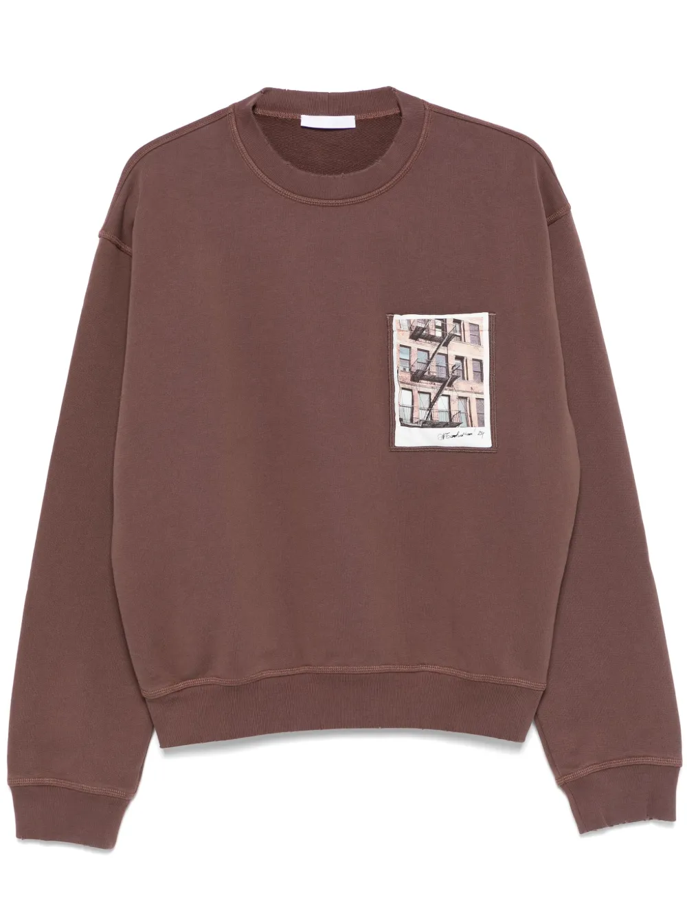 Helmut Lang Brooklyn-postcard sweatshirt Bruin