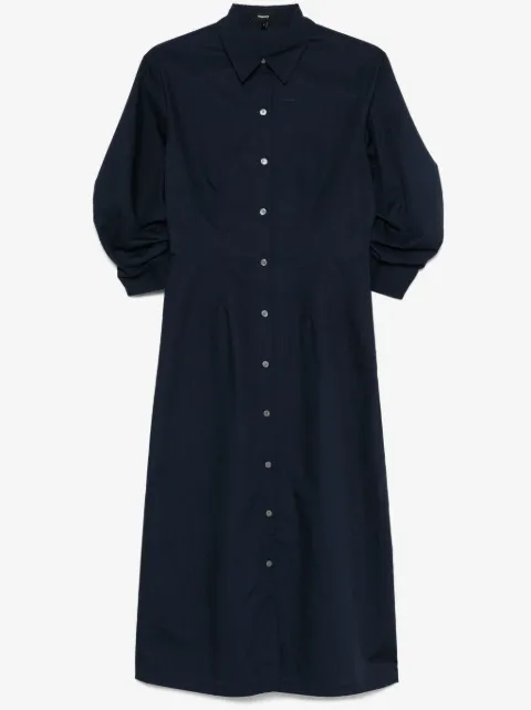 Theory ruched-detail midi dress