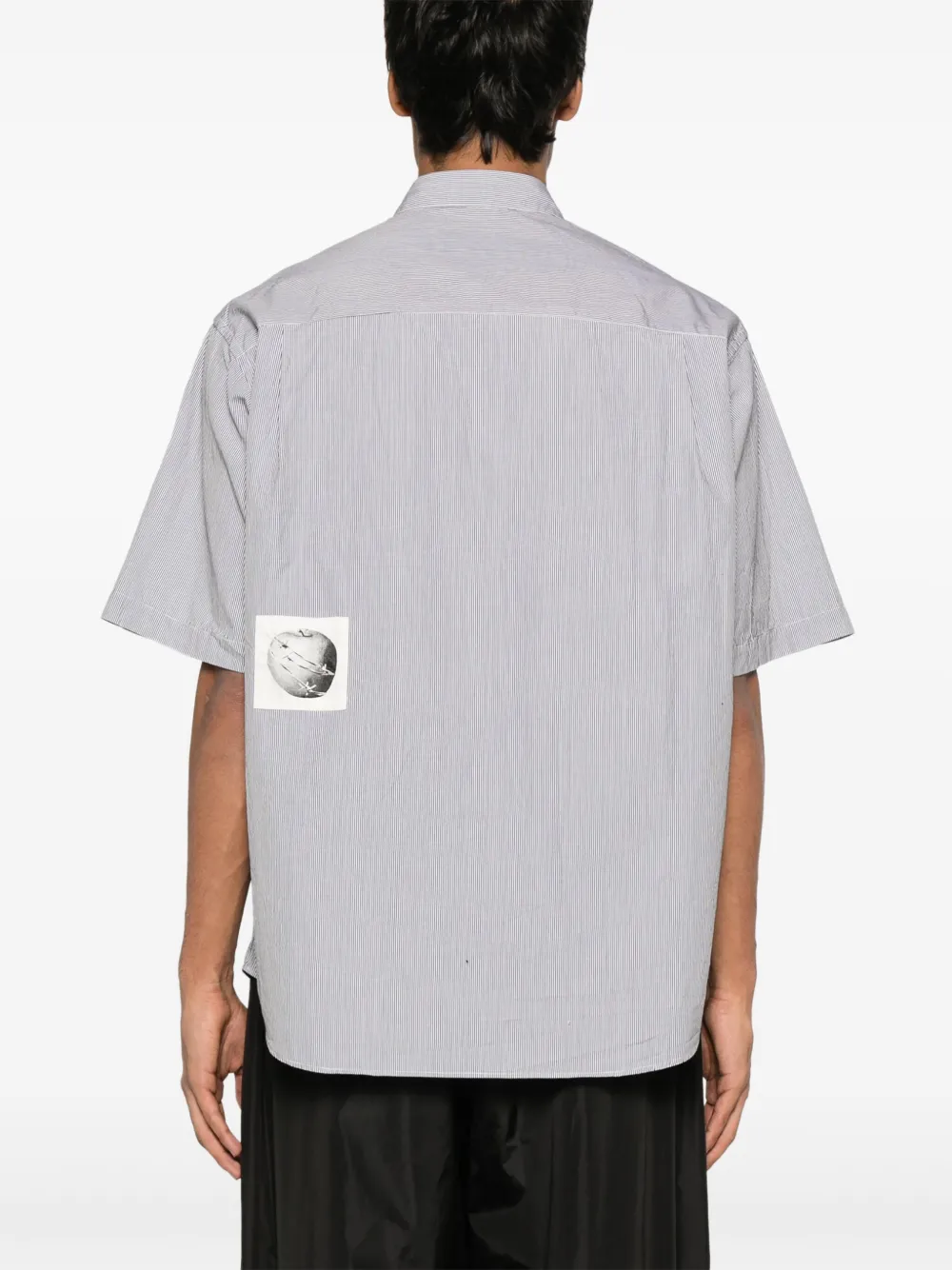 Undercover Overhemd met patchwork Zwart