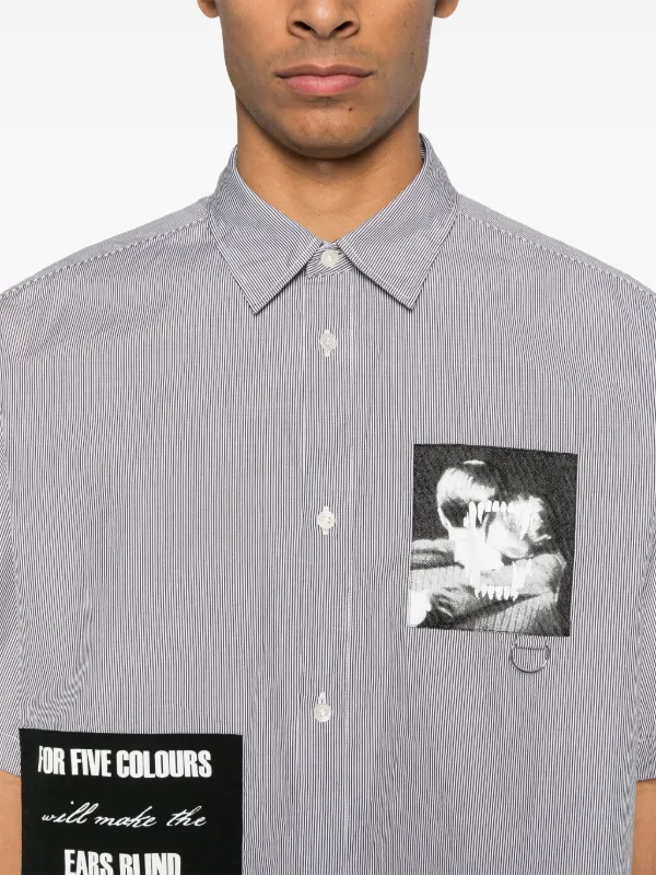 Undercover Patchwork Shirt | Black | FARFETCH
