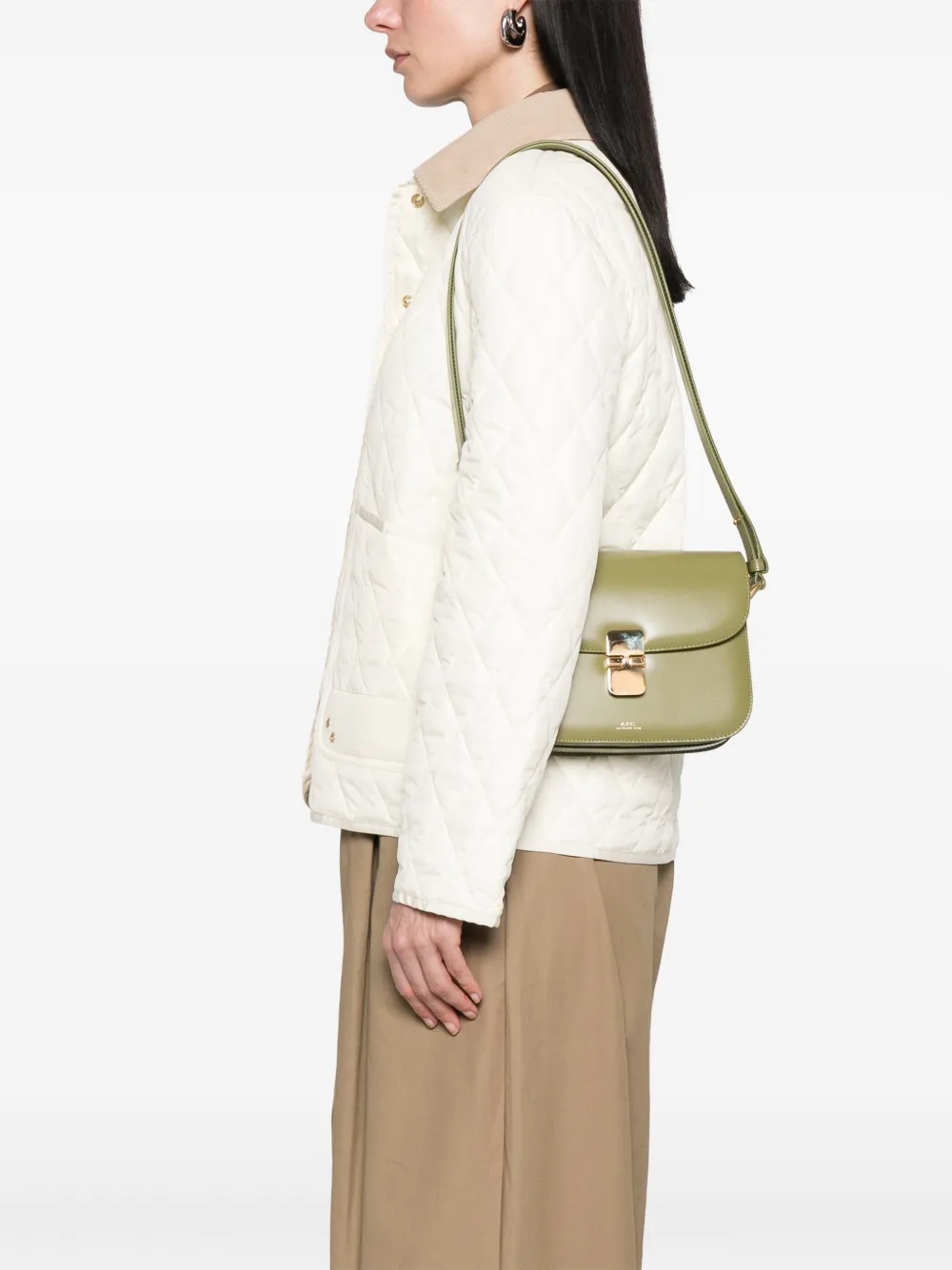 A.P.C. small Grace shoulder bag - Groen