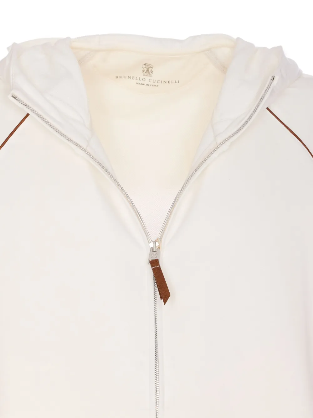 Brunello Cucinelli Hoodie met rits Wit