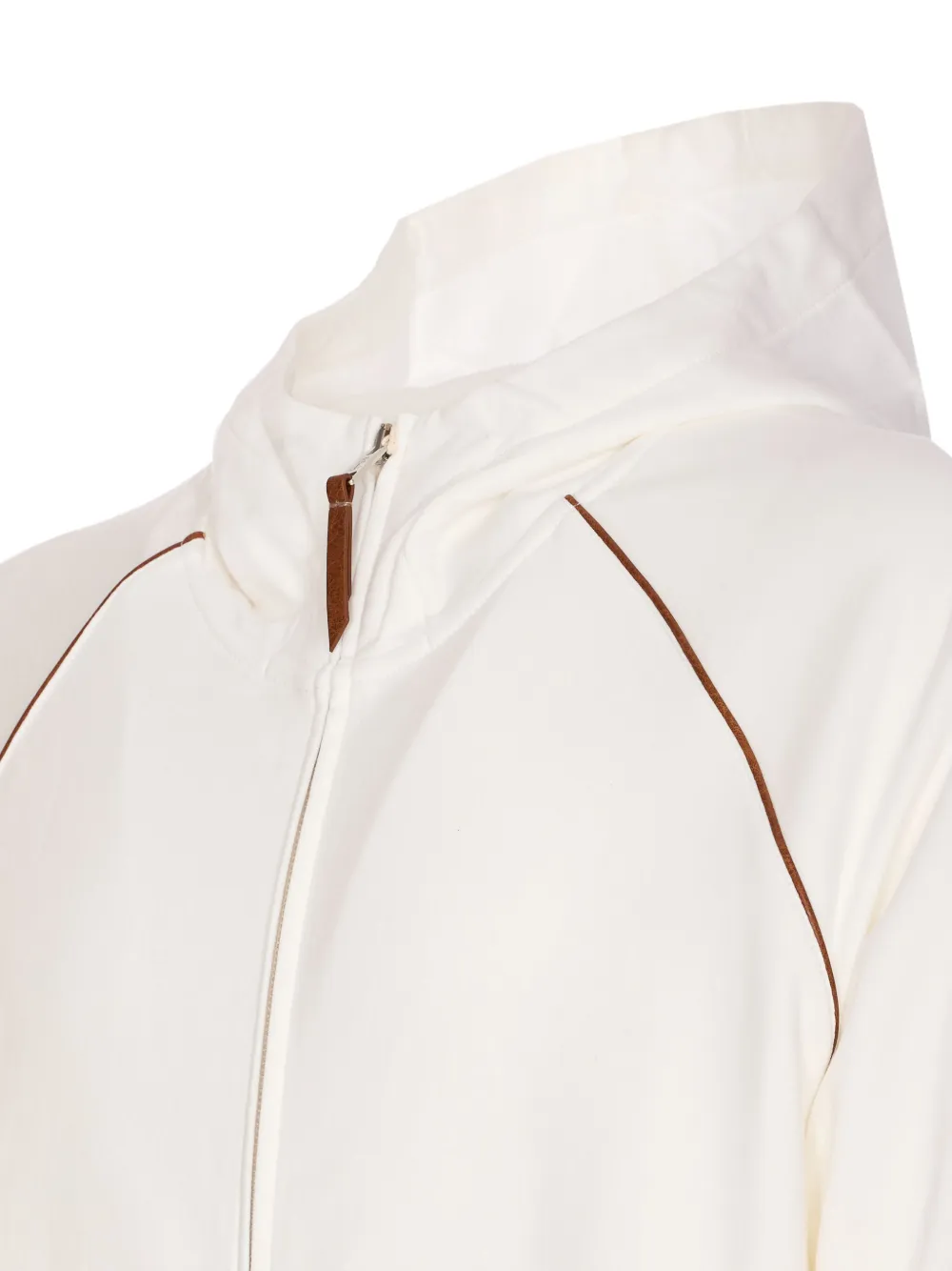 Brunello Cucinelli Hoodie met rits Wit