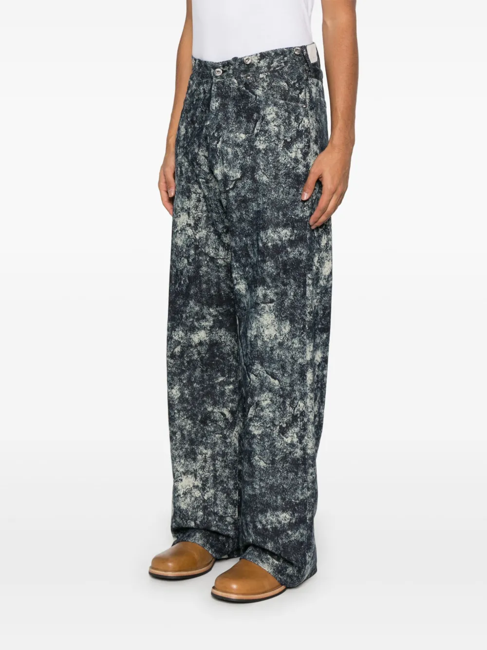 Taiga Takahashi Printed Jeans In Blue