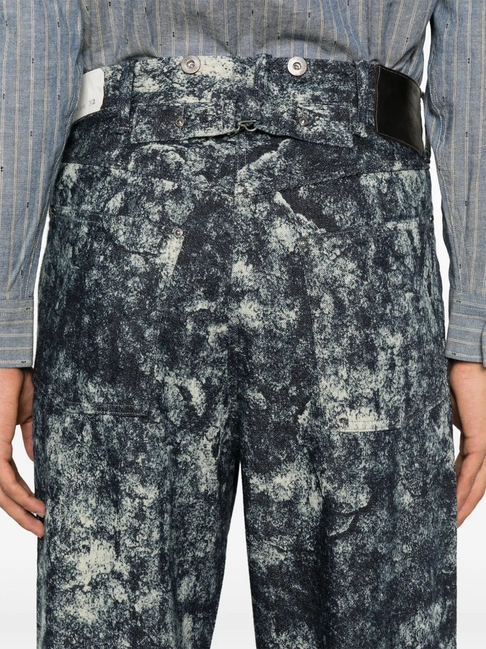 Taiga Takahashi Printed Jeans In Blue