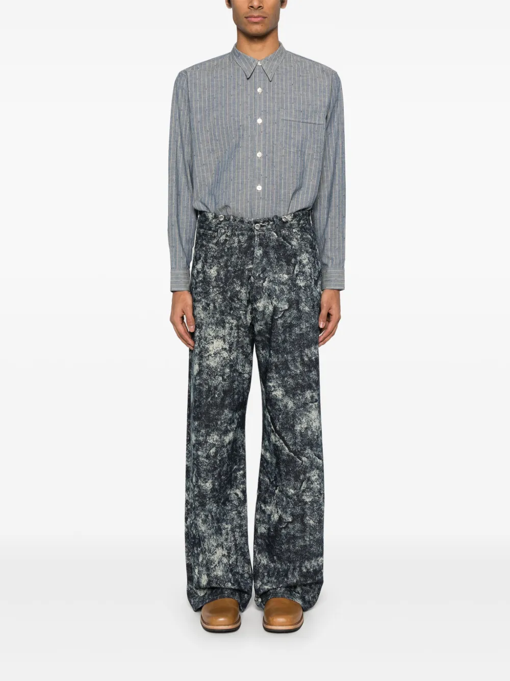 TAIGA TAKAHASHI printed jeans - Blauw