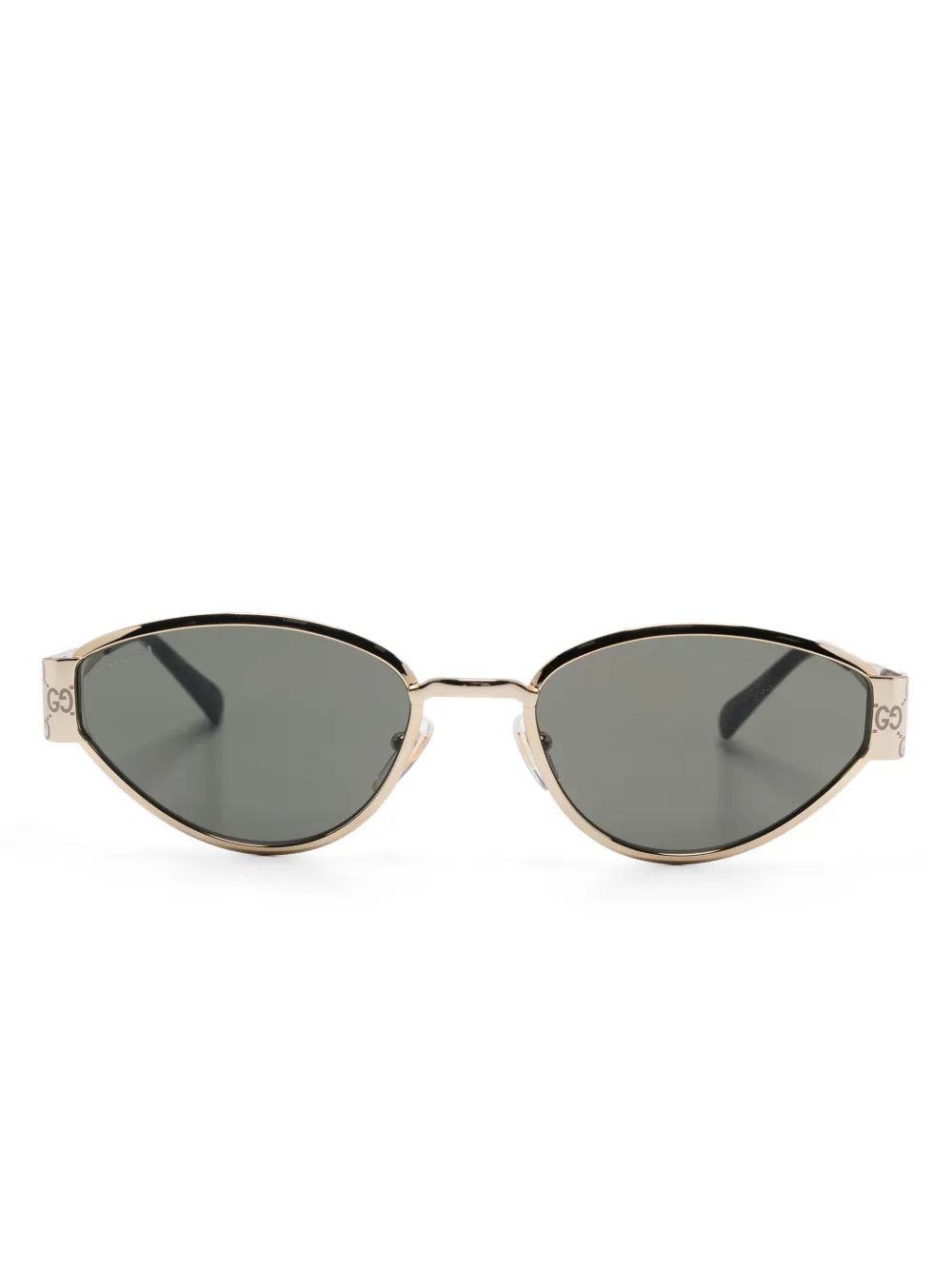 Gucci Eyewear バタフライフレーム サングラス - ゴールドトーン Gucci Eyewear バタフライフレーム サングラス - ゴールドトーン