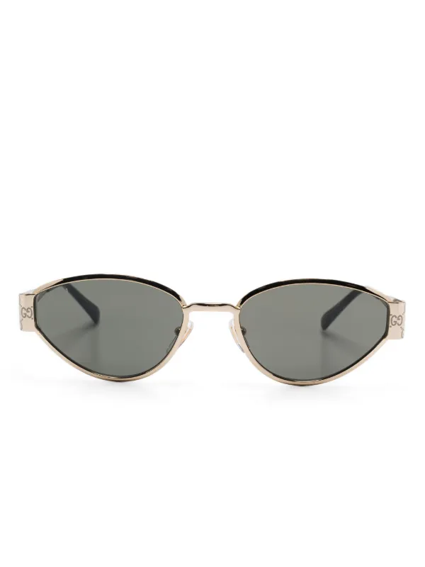 Gucci Eyewear ジオメトリックフレーム サングラス | ゴールドトーン 