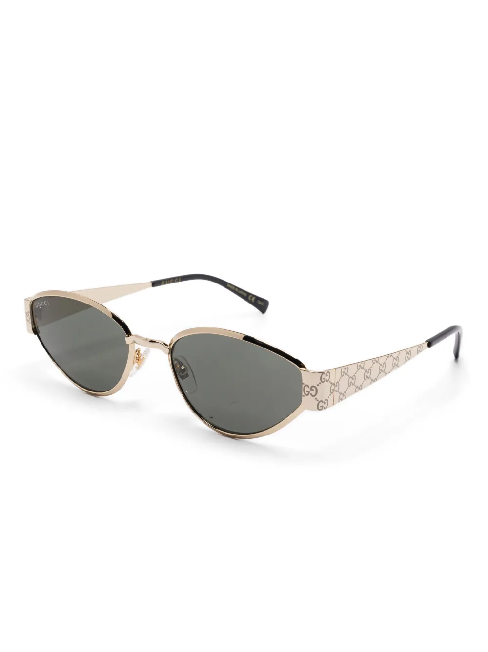 Gucci Eyewear Zonnebril met vlinder montuur - Goud