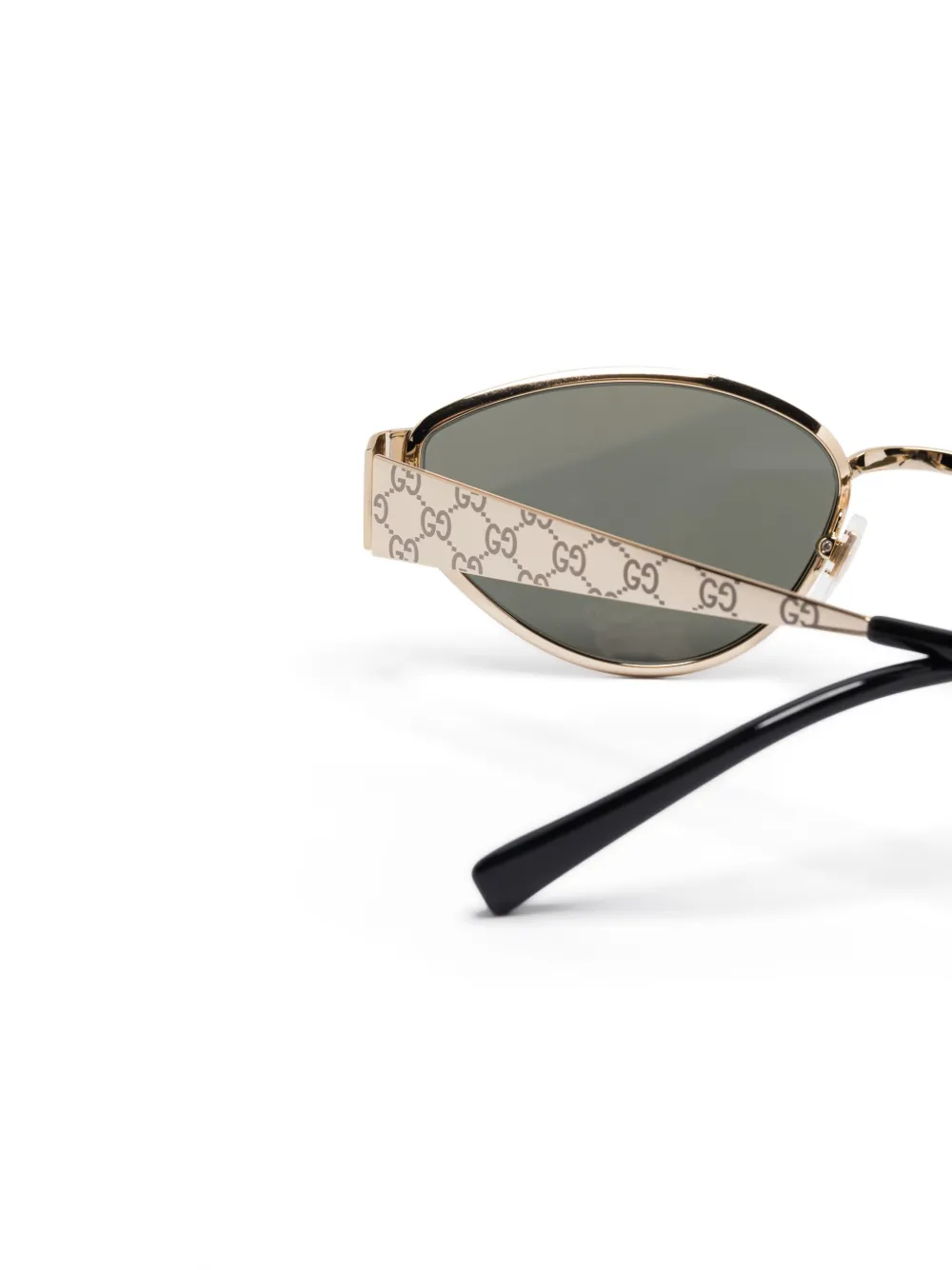 Gucci Eyewear Zonnebril met vlinder montuur Goud