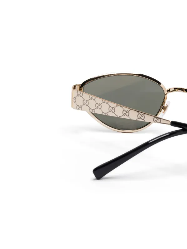 Gucci Eyewear Lentes De Sol Con Armazón Estilo Mariposa Dorado