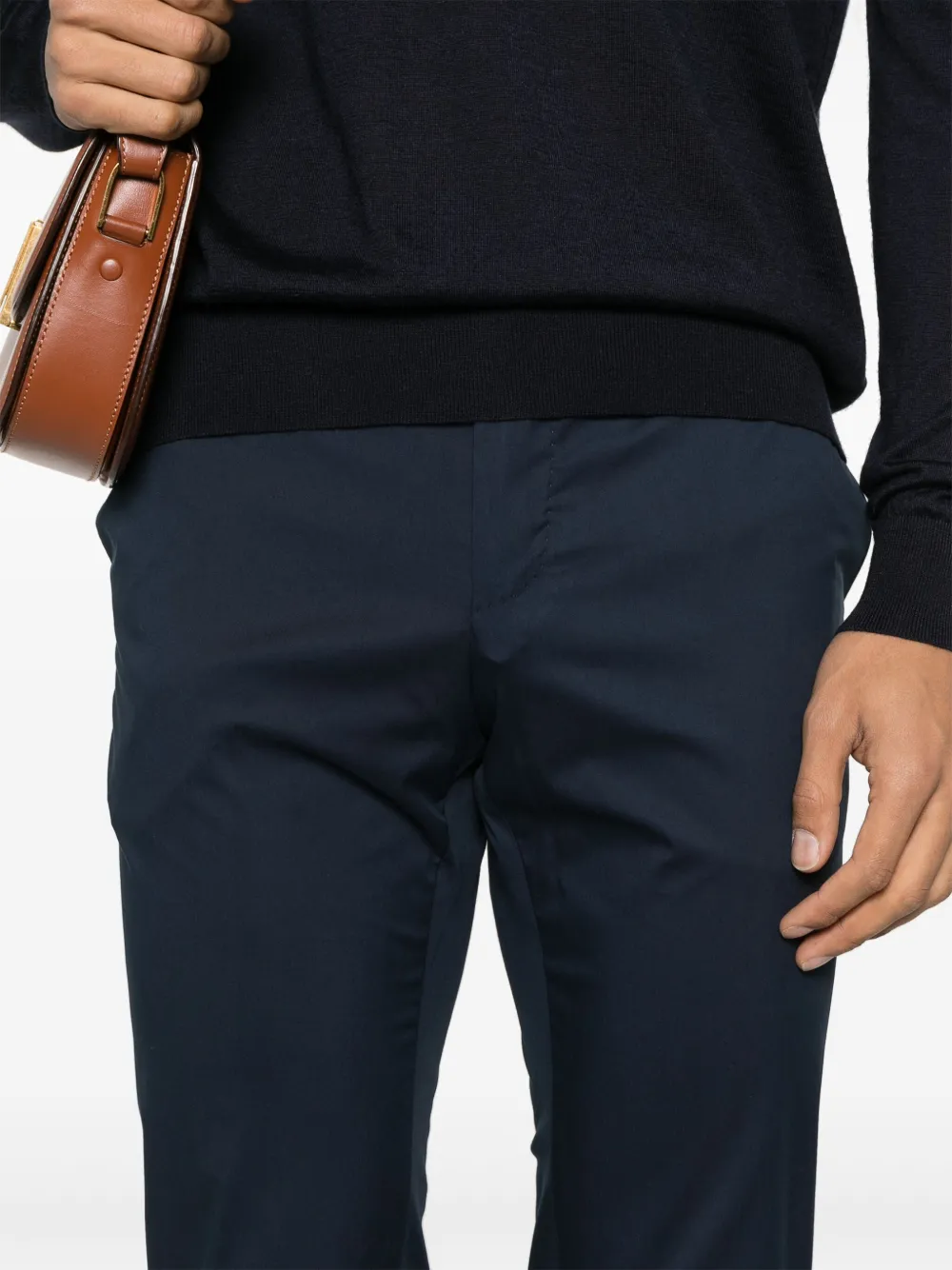 PT Torino Broek met toelopende pijpen Blauw