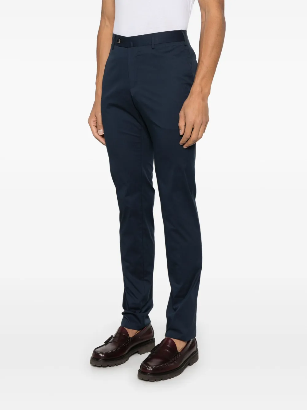 PT Torino Broek met toelopende pijpen Blauw