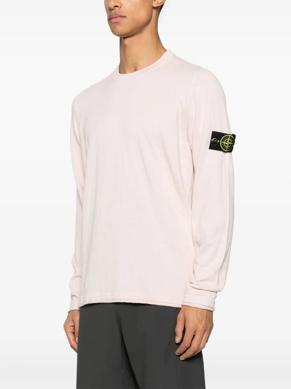Stone Island Top met Compass-logopatch Roze