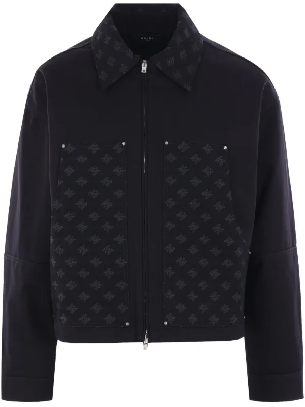 AMIRI Ma Quad ジャカード ワークジャケット | ブラック | FARFETCH JP