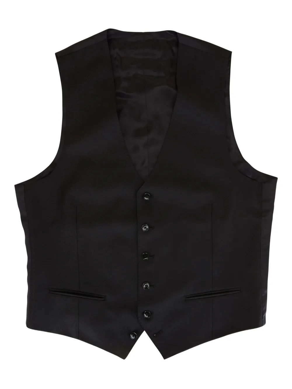 Atelier Munro Button-fastening Waistcoat In Black