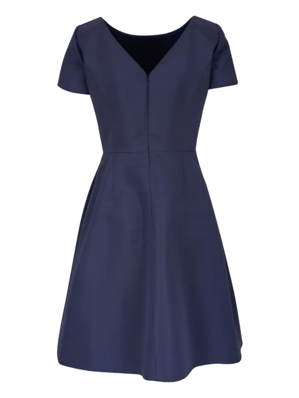 carolina herrera silk dress Carolina Herrera Fan Bodice Column Gown With Bow