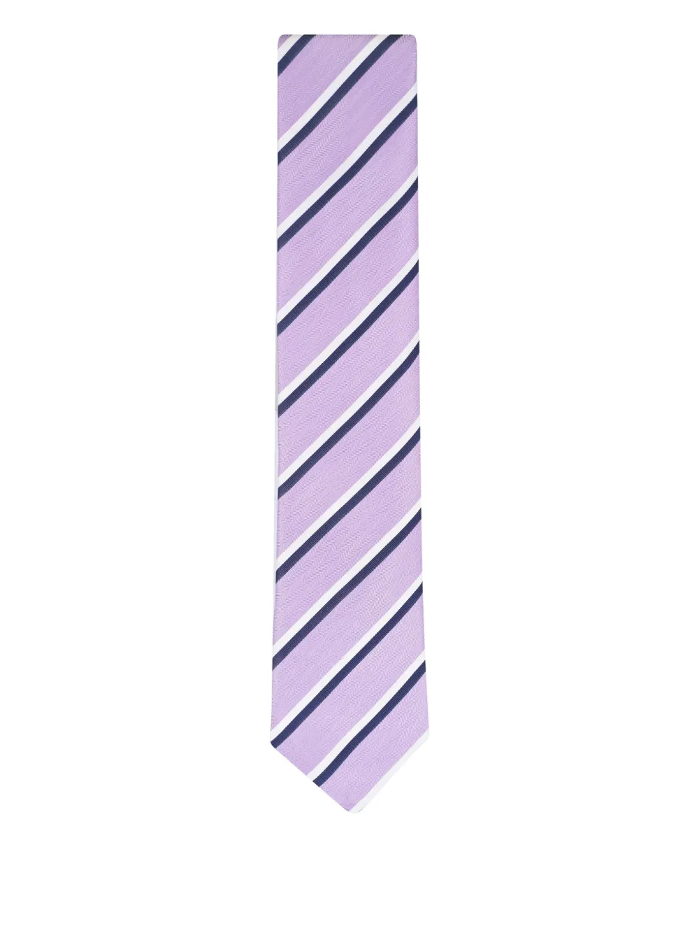 Canali striped herringbone tie | Purple | Image 1
