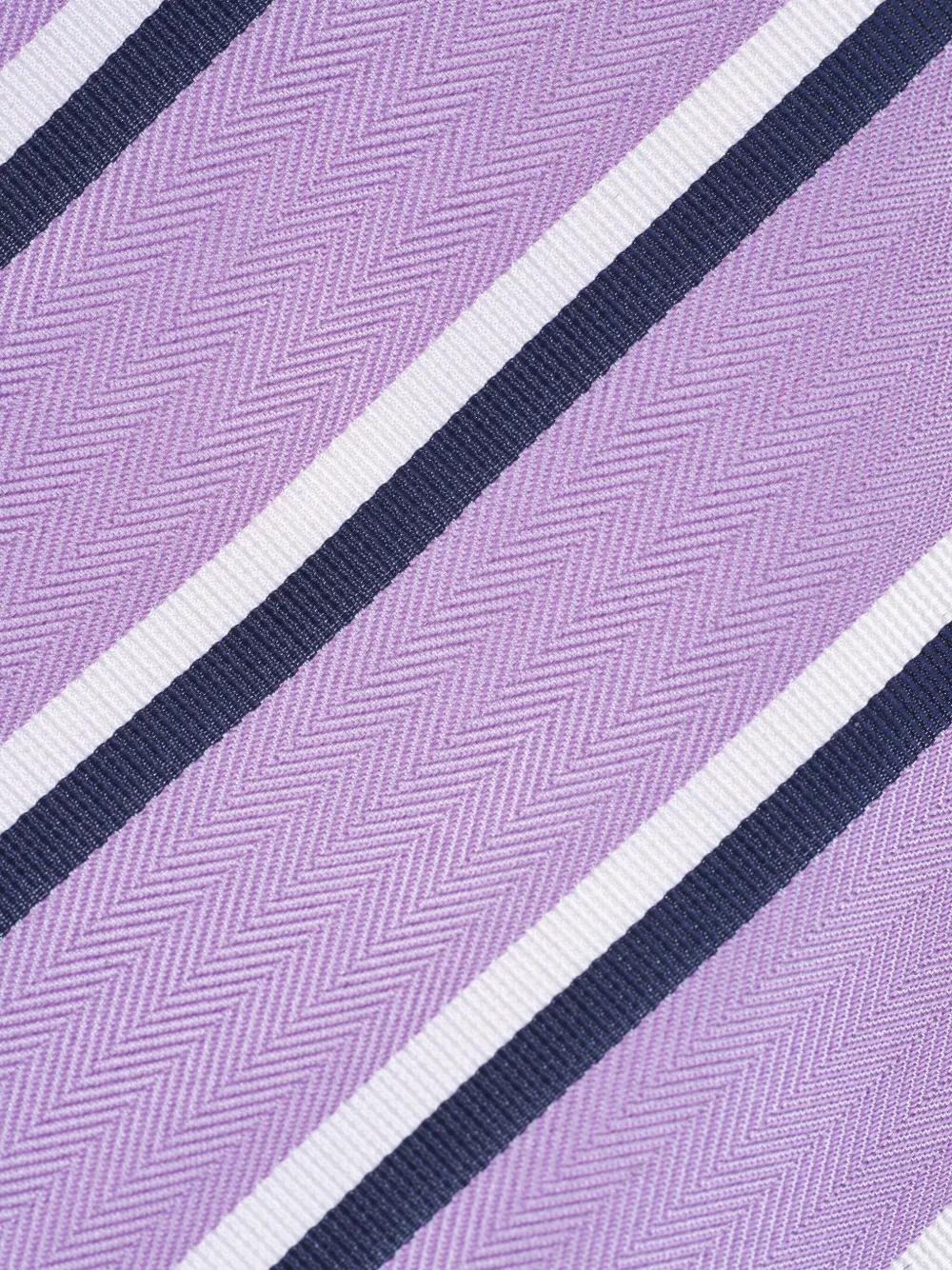 Canali striped herringbone tie - Paars