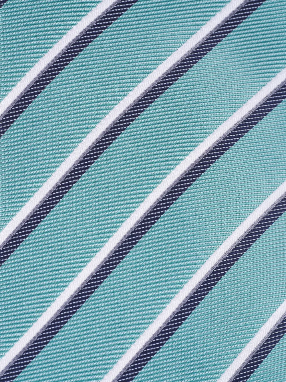 Canali striped silk tie - Groen