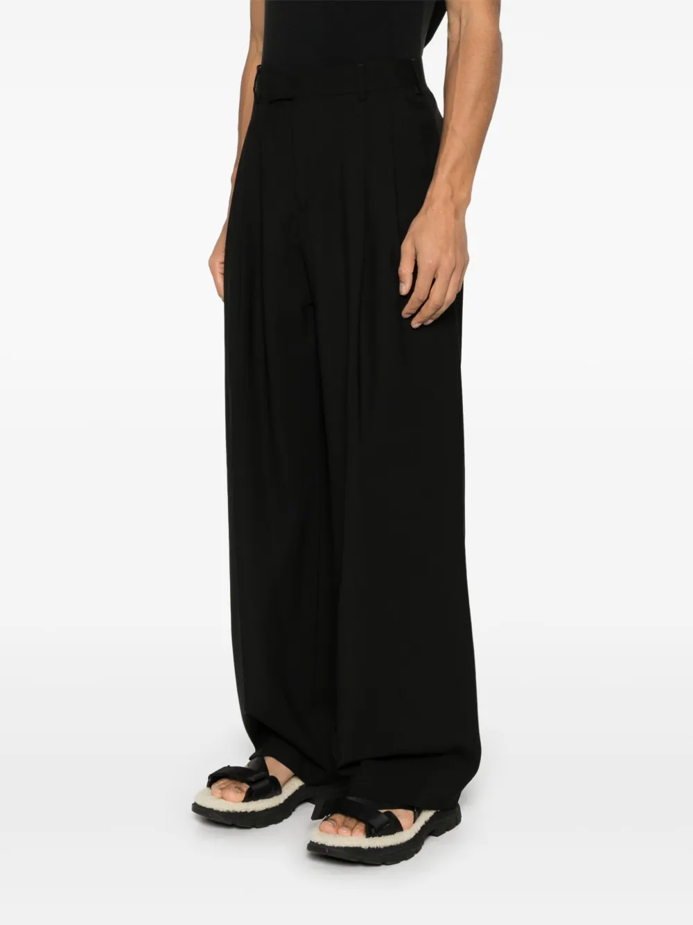 A Paper Kid Straight plooibroek Zwart