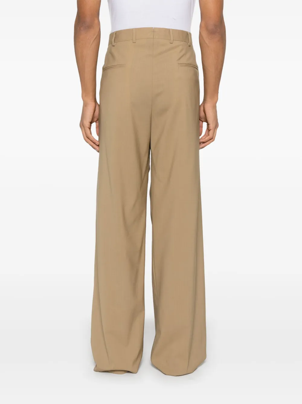A Paper Kid Broek met geplooid detail Bruin