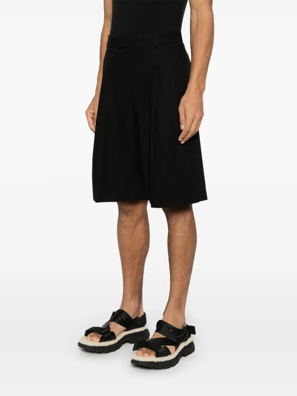 A Paper Kid Katoenen shorts Zwart