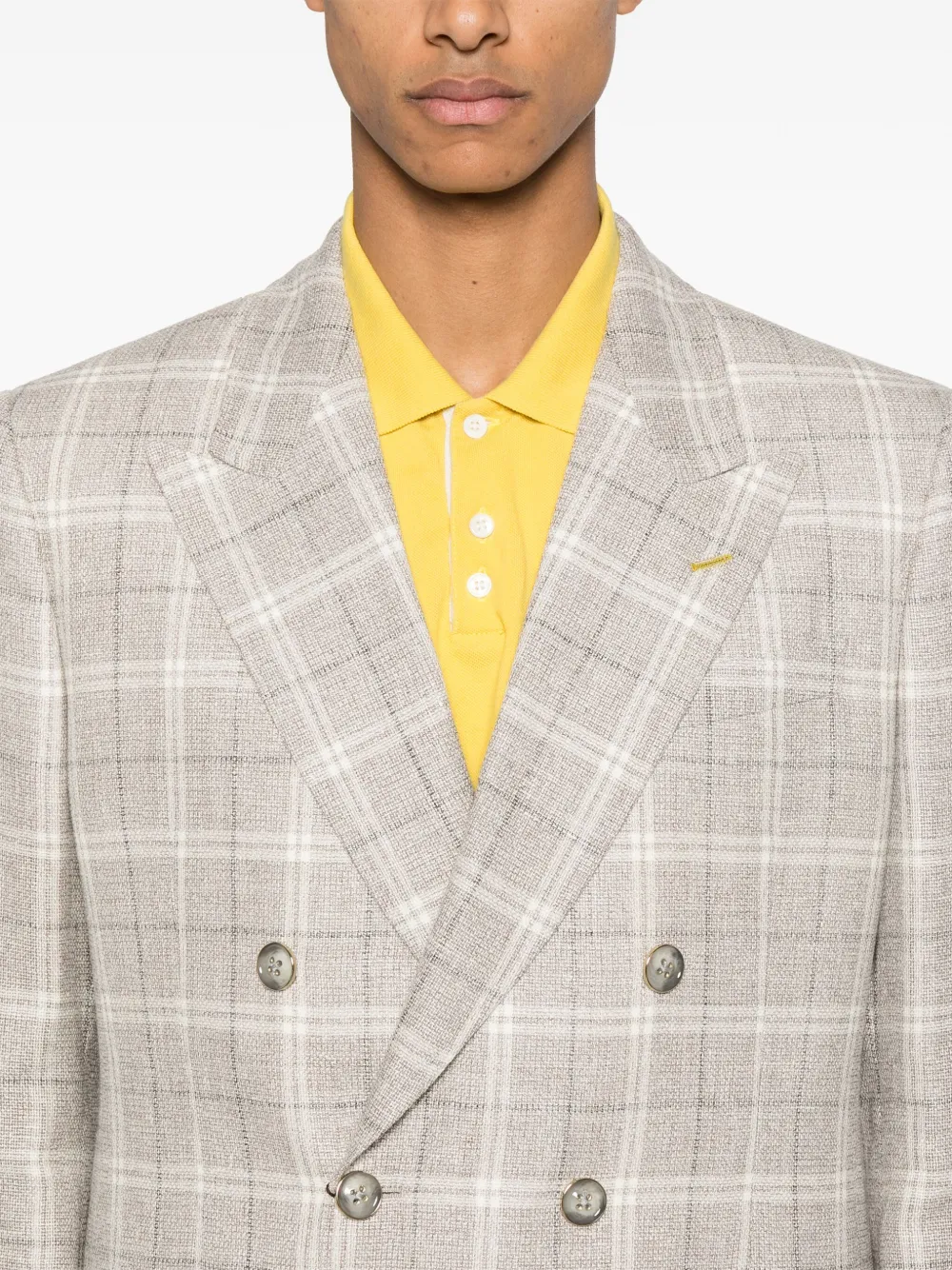 ETRO Geruite blazer Beige
