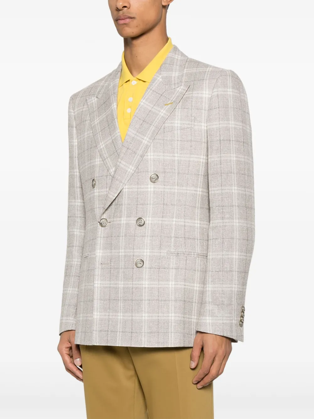 ETRO Geruite blazer Beige