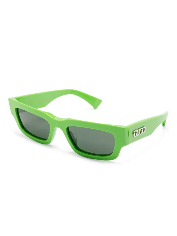 Gucci Eyewear スクエアフレーム サングラス | グリーン | FARFETCH JP