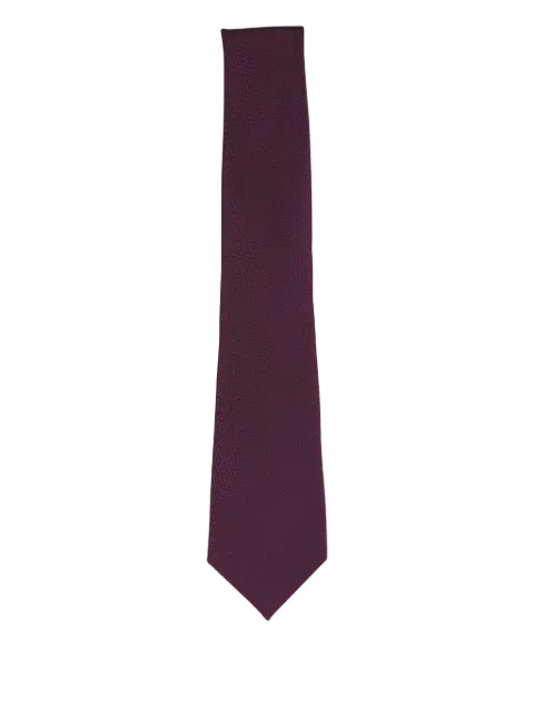 Zegna weave silk tie