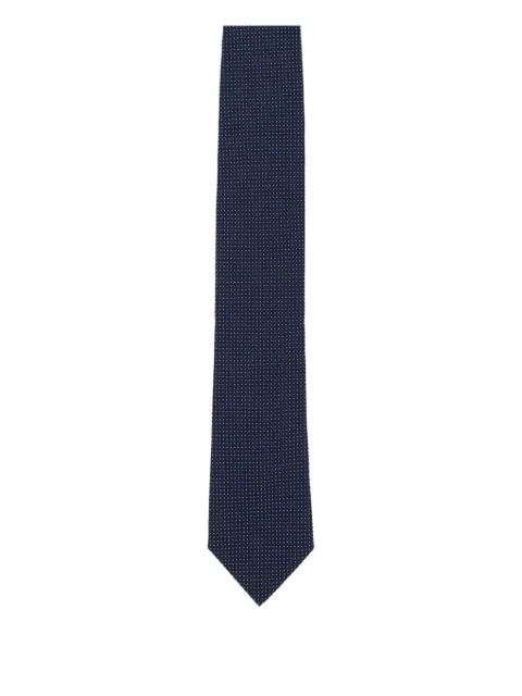 Zegna dot-pattern silk tie