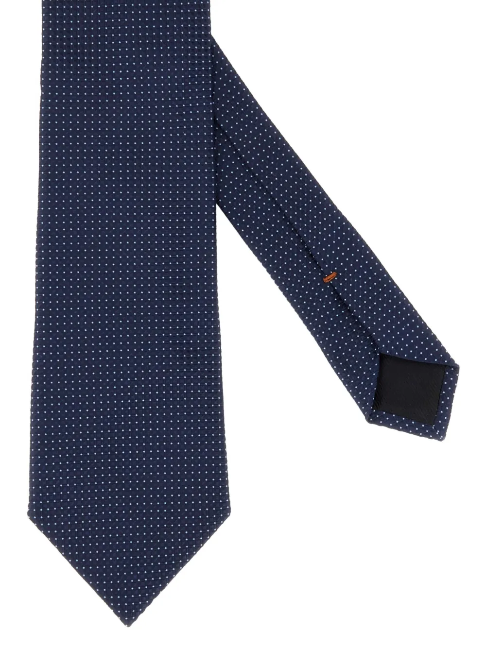 Zegna dot-pattern silk tie - Blauw